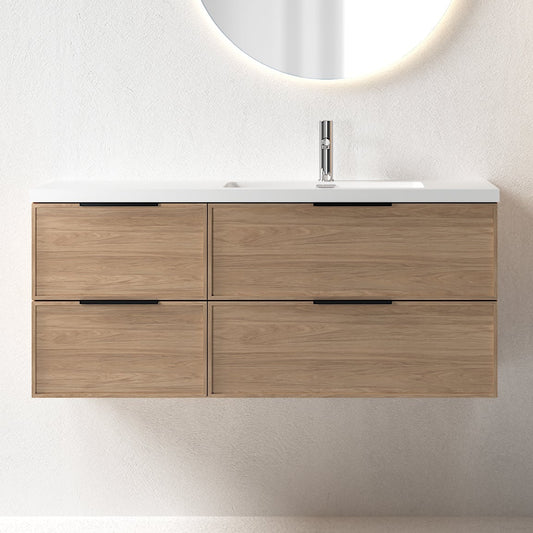 Essence 120 eik m/hvit matt høyre servant