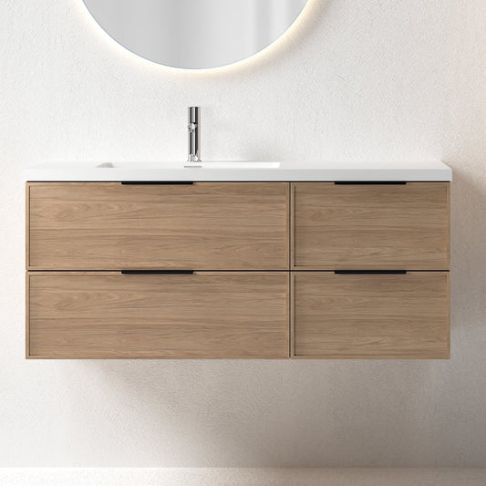 Essence 120 eik m/hvit matt venstre servant