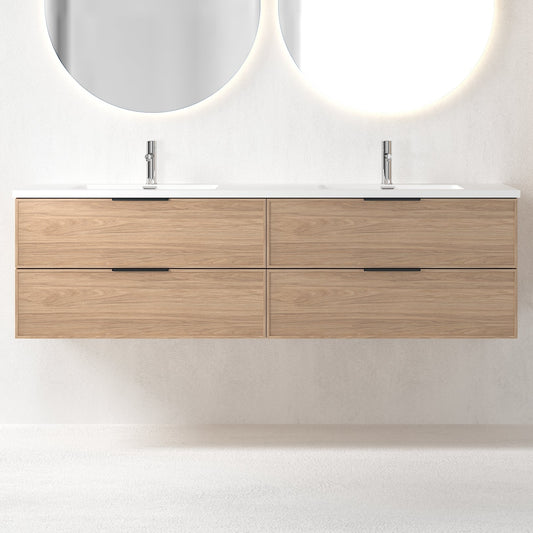 Essence 180 eik m/hvit matt dobbel servant