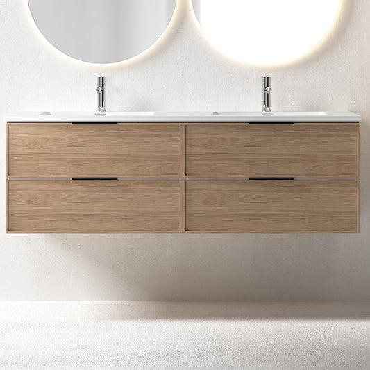 Essence 160 eik m/hvit matt dobbel servant