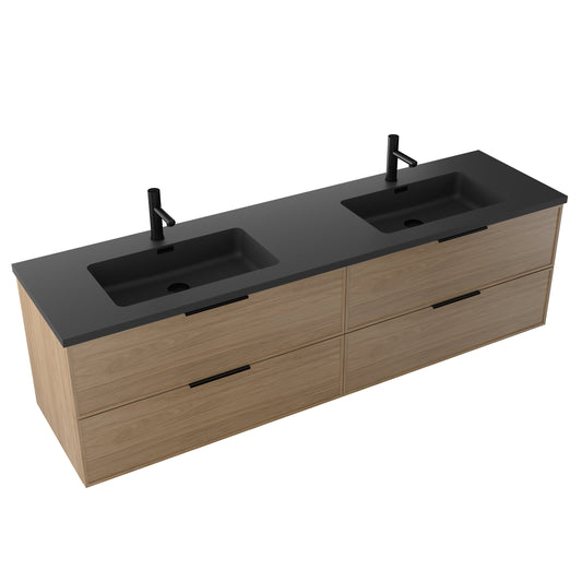 Essence 180 eik m/sort matt dobbel servant