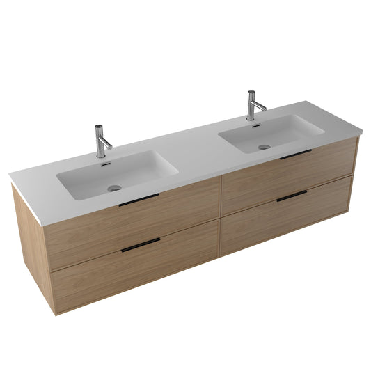 Essence 180 eik m/hvit matt dobbel servant