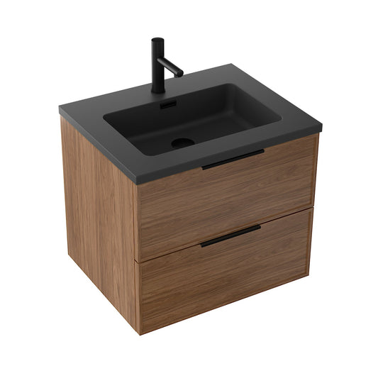 Essence 60 valnøtt m/sort matt servant