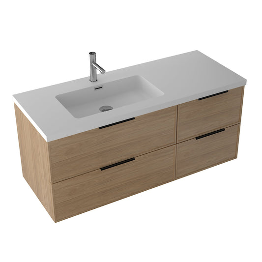 Essence 120 eik m/hvit matt venstre servant