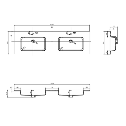 Essence 160 servant, sort matt (Dobbel)