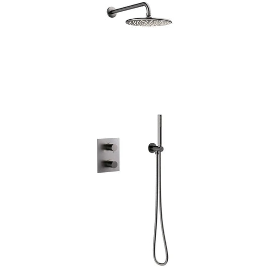 Innbyggingskran for dusj, børstet grafitt