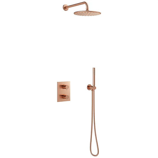 Innbyggingskran for dusj, børstet kobber