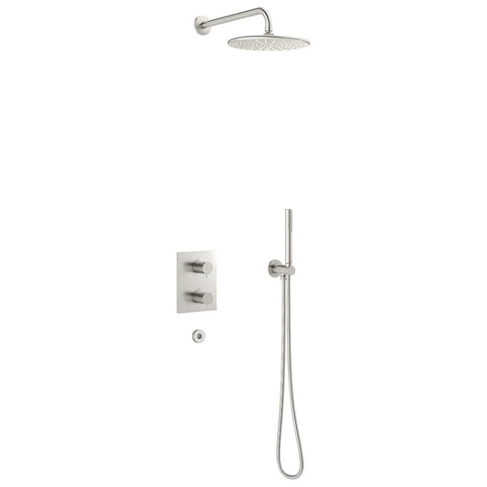 Innbyggingskran for dusj, børstet stål