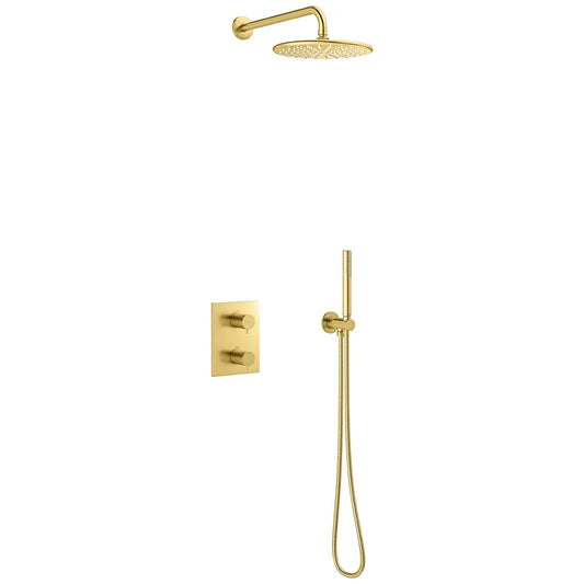 Innbyggingskran for dusj, børstet messing