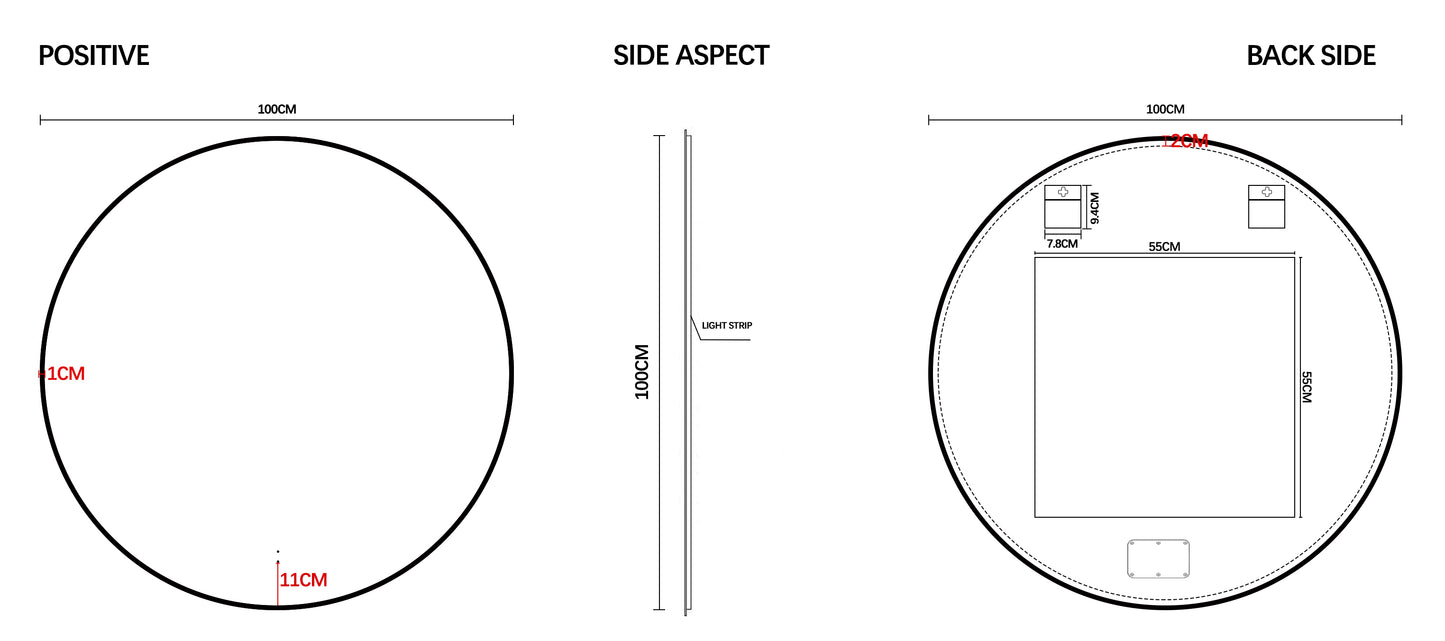 Nordic frame 120 mørk eik m/servant & speil