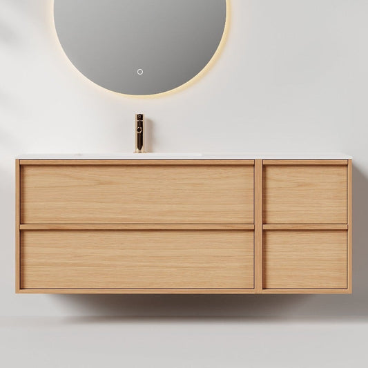 Nordic frame 150 eik m/enkel servant UTEN/speil, venstre V2