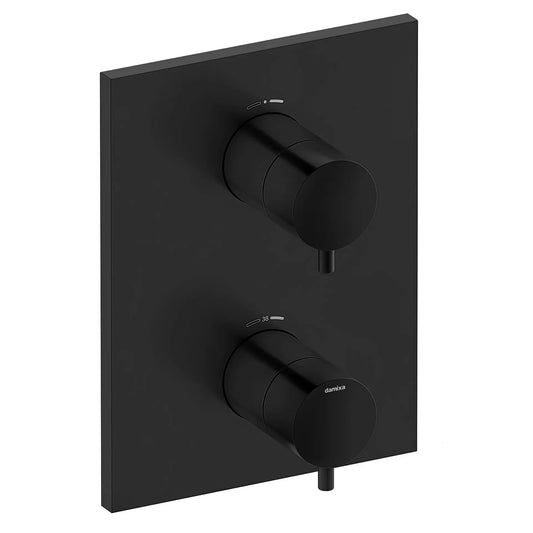 Innbyggingskran for dusj, sort matt