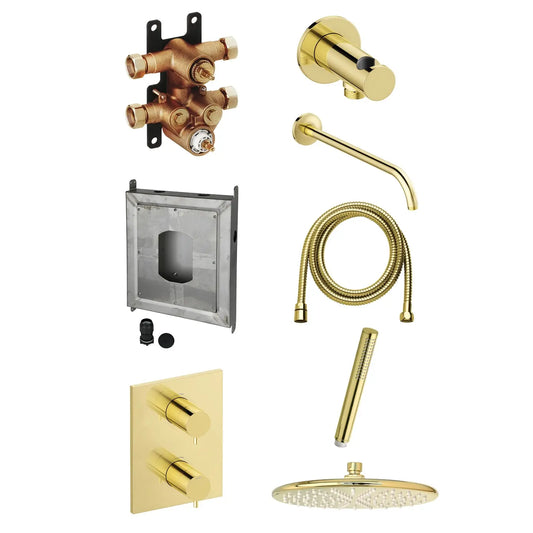 Innbyggingskran for dusj, messing