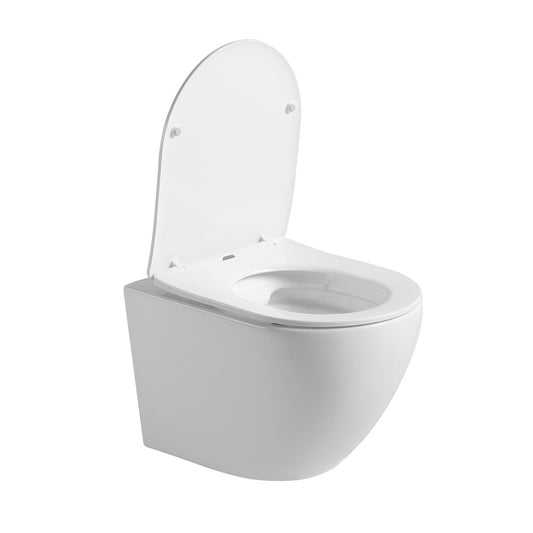 Napoli veggtoalett inkl sete hvit glans