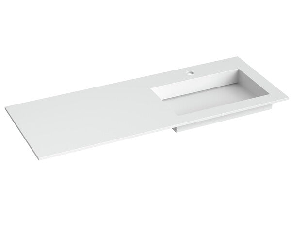 Corian sidestilt servant med flat bunn