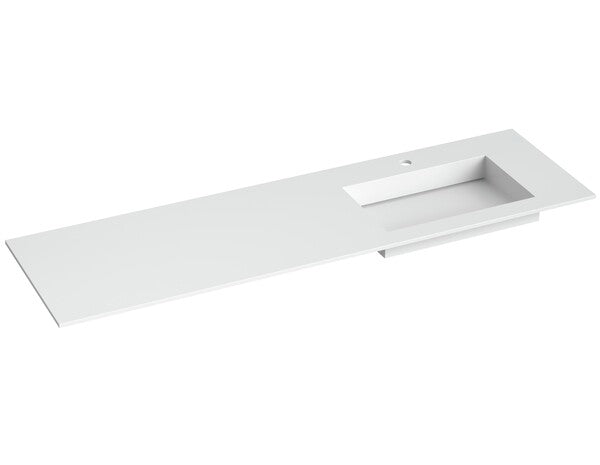Corian sidestilt servant med flat bunn