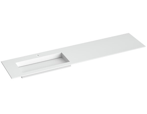Corian sidestilt servant med flat bunn