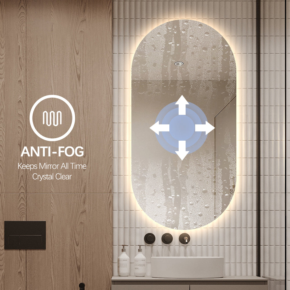 Venus ovalt speil med led