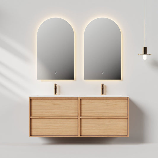 Nordic frame 150 eik m/dobbel servant & 2 stk ledspeil V2