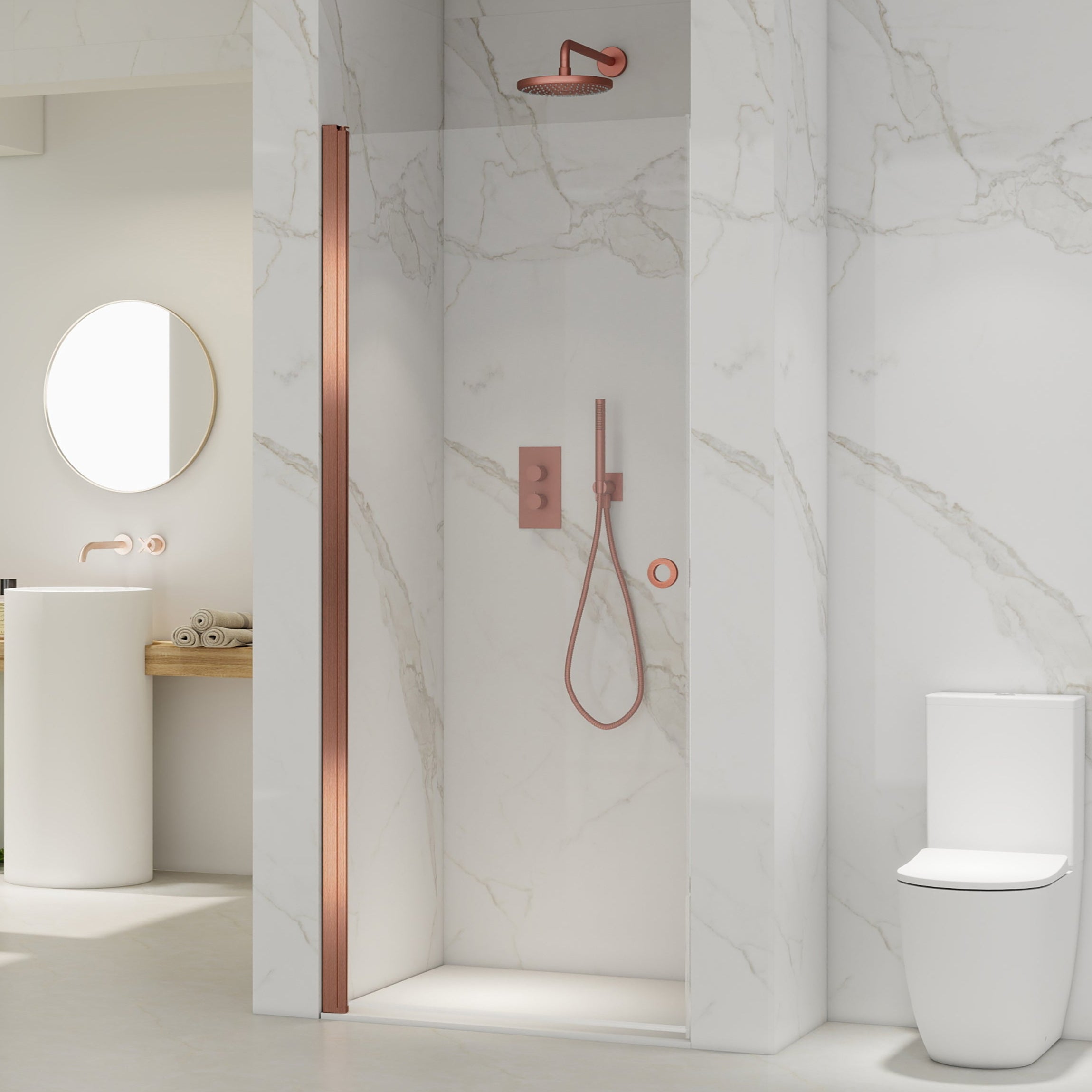 adelen-dusjd-r-singel-100x200cm-klart-glass-b-rstet-kobber-profil