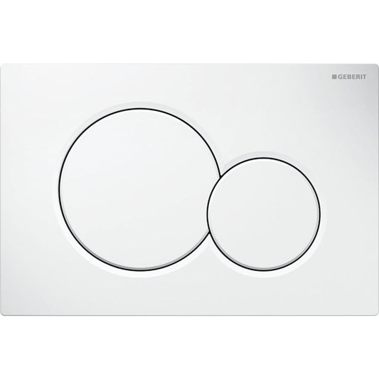 Geberit Sigma01 betjeningsplate 3/6 L hvit