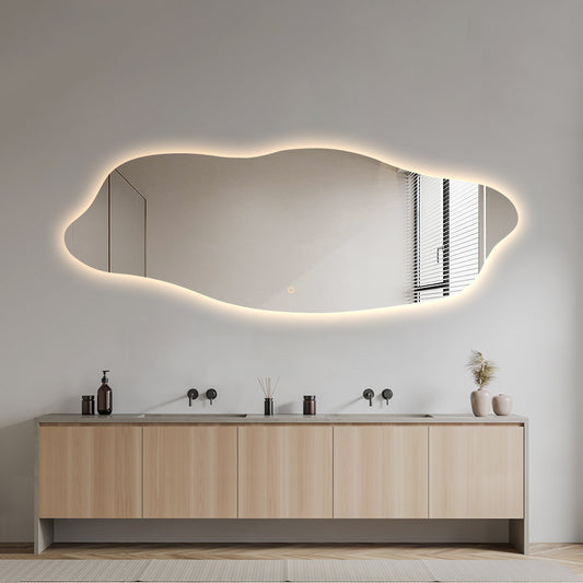 Venezia dimbart lysspeil m/antidugg 60x165 cm