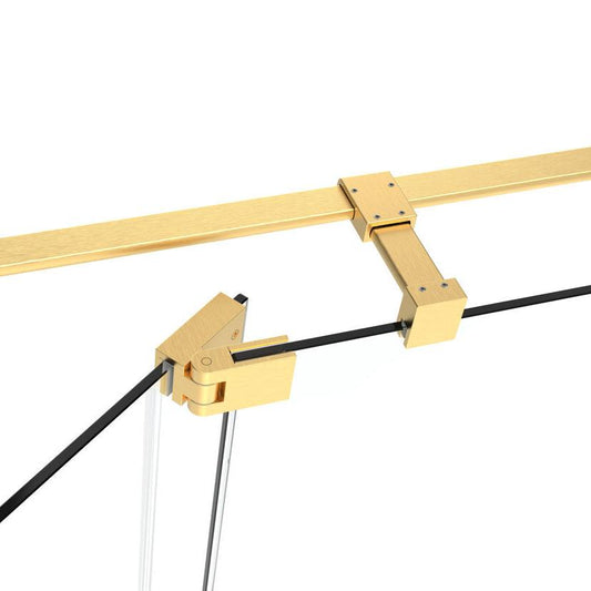 Ava dusjhjørne, børstet gull