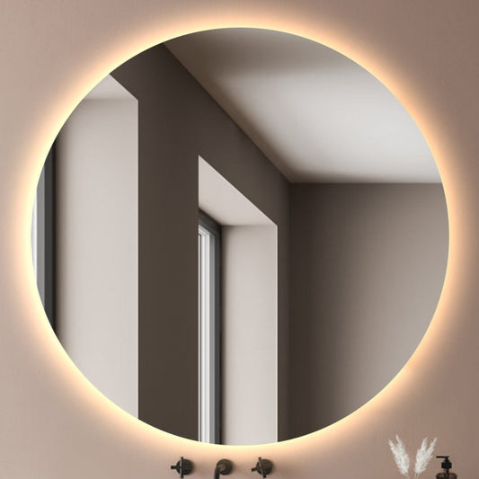 Oslo baderomsmøbel 120 cm valnøtt med ledspeil og høyskap