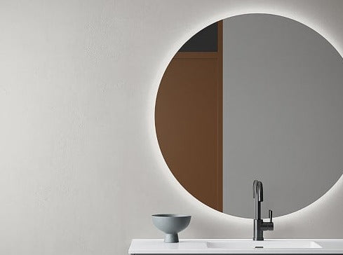 Moon 120 rundt speil med lys/antidugg