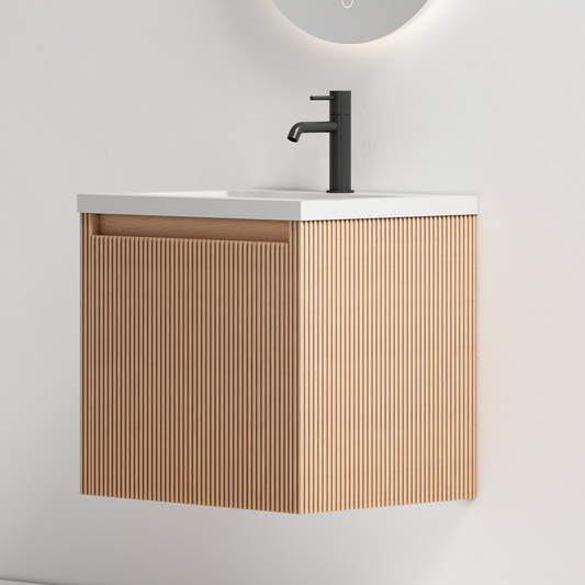 Nordic stripe compact 50 eik med servant u/speil