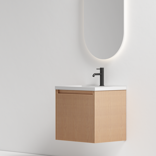 Nordic stripe compact 50 eik med servant & speil