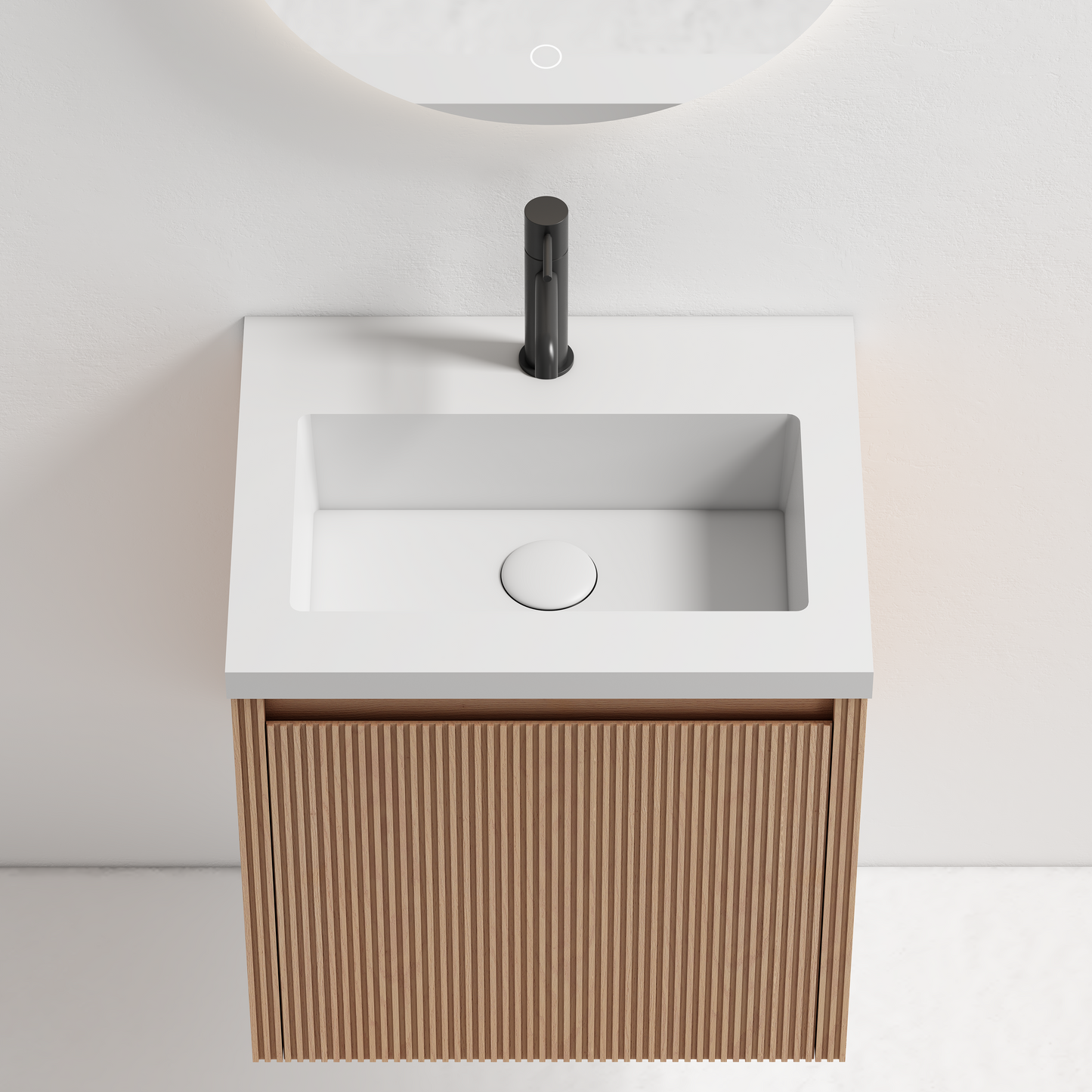 Nordic stripe compact 50 eik med servant & speil