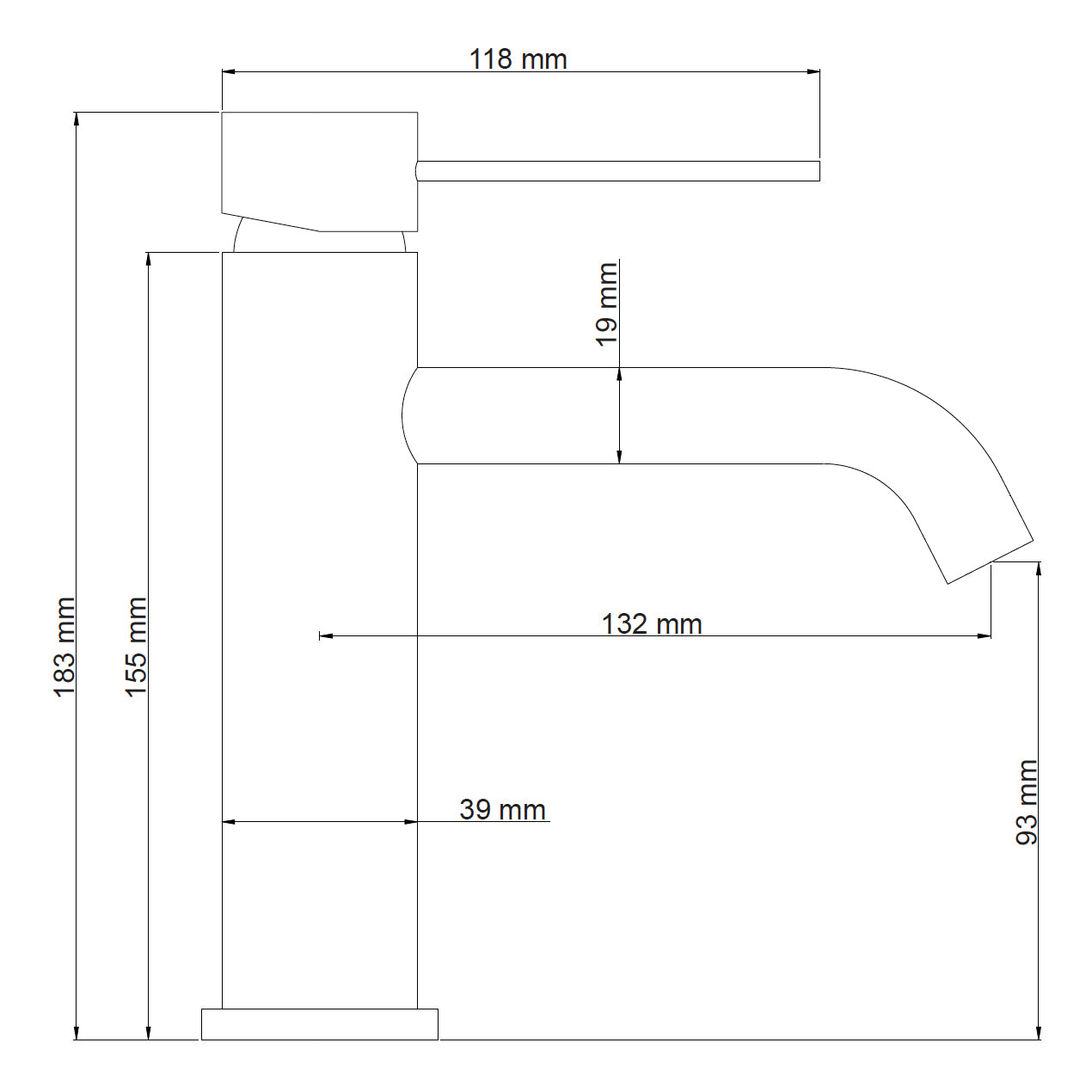 Fusion servantarmatur børstet gull