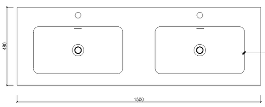 Nordic frame 150 dobbel hvit matt servant