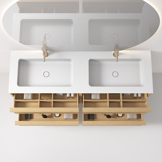 Nordic frame 150 eik m/dobbel servant UTEN/speil V2