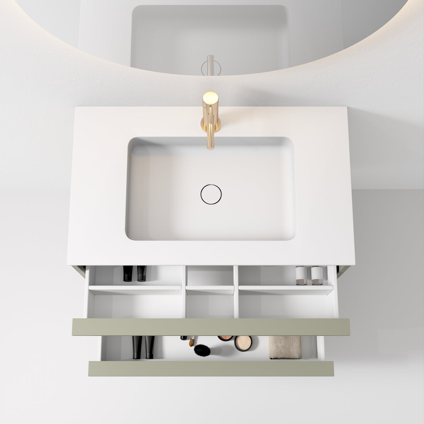 Nordic frame 80 skogsgrønn m/servant UTEN/speil