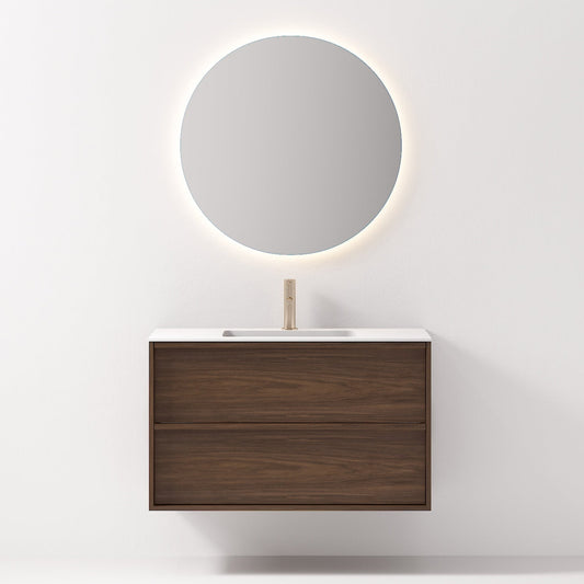 Nordic frame 100 valnøtt m/servant & speil