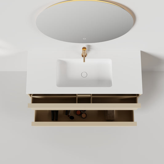 Nordic frame 120 lys grå m/servant & speil