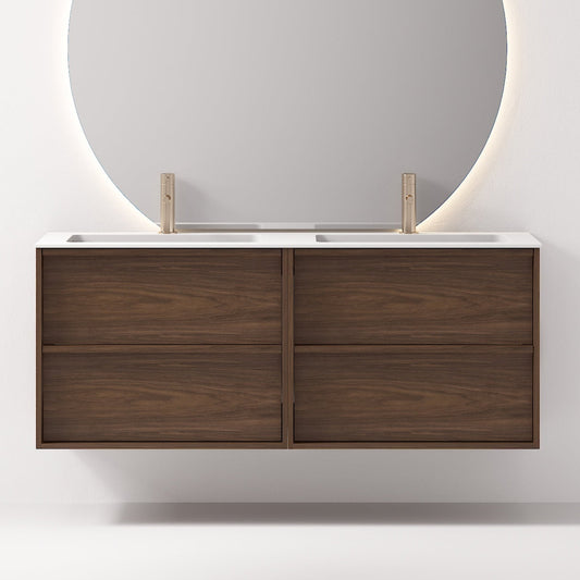 Nordic frame 150 valnøtt m/dobbel servant UTEN/speil