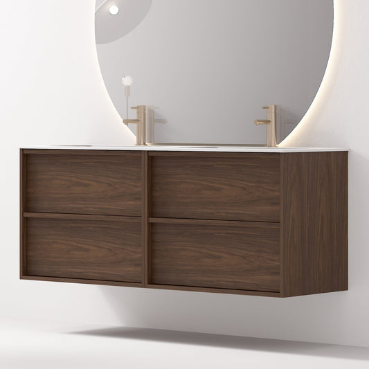 Nordic frame 150 valnøtt m/dobbel servant UTEN/speil