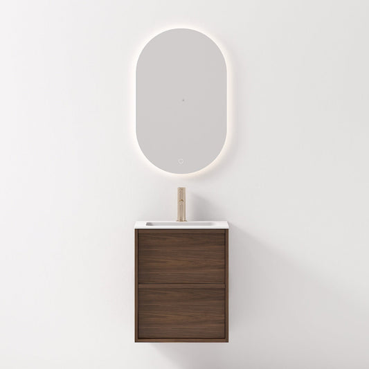 Nordic frame 50 valnøtt m/servant & ledspeil