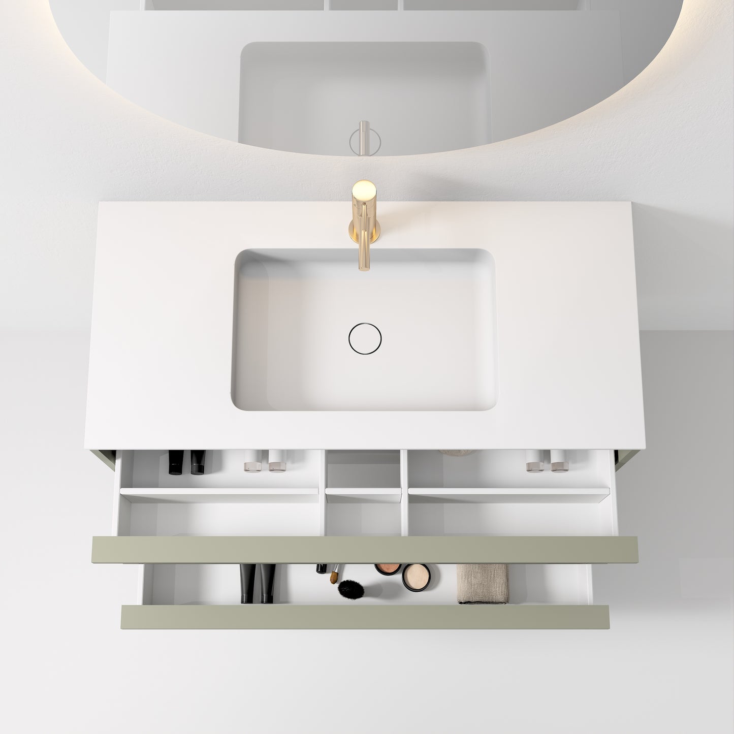 Nordic frame 100 skogsgrønn m/servant UTEN/speil