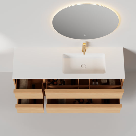 Nordic frame 150 eik m/enkel servant UTEN/speil, høyre V2