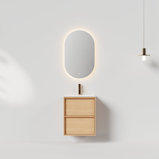 Nordic frame 50 eik m/servant & ledspeil V2