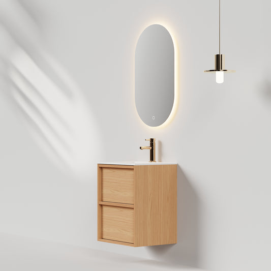 Nordic frame 50 eik m/servant & ledspeil V2