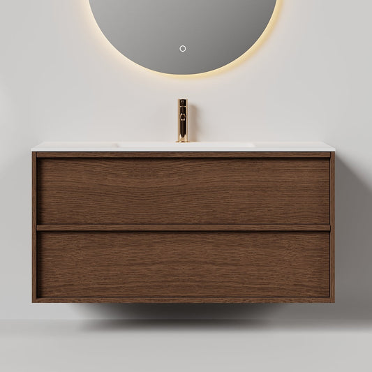 Nordic frame 120 mørk eik m/servant UTEN/speil