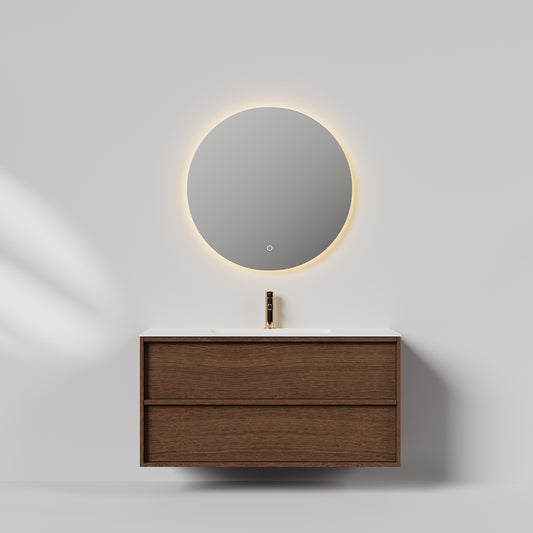 Nordic frame 120 mørk eik m/servant & speil