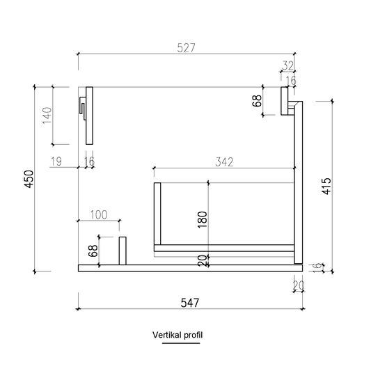 Nordic shape 150 eik UTEN/servant V1