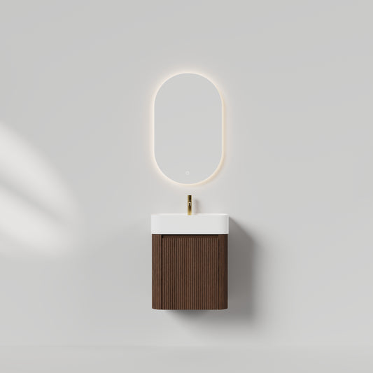 Nordic Shape Small 50 Mørk eik med servant og speil