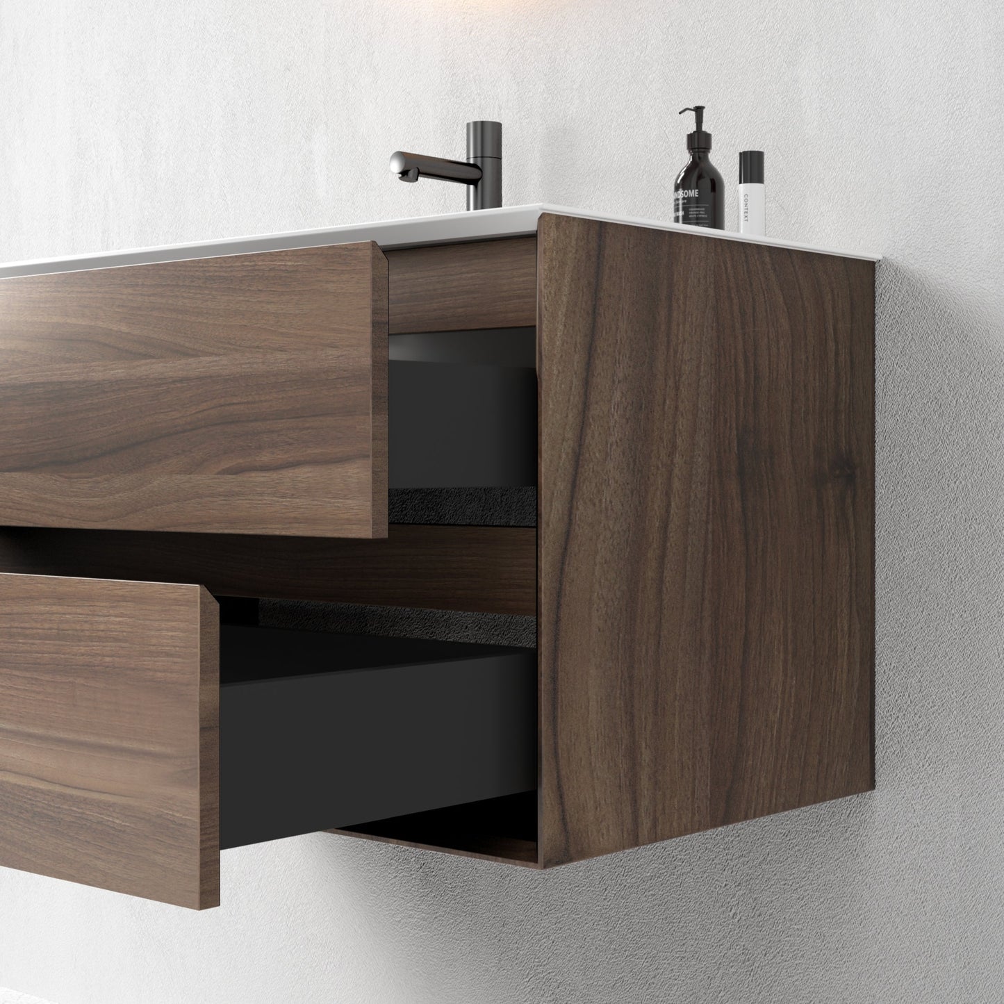 Oslo baderomsmøbel 90 cm valnøtt